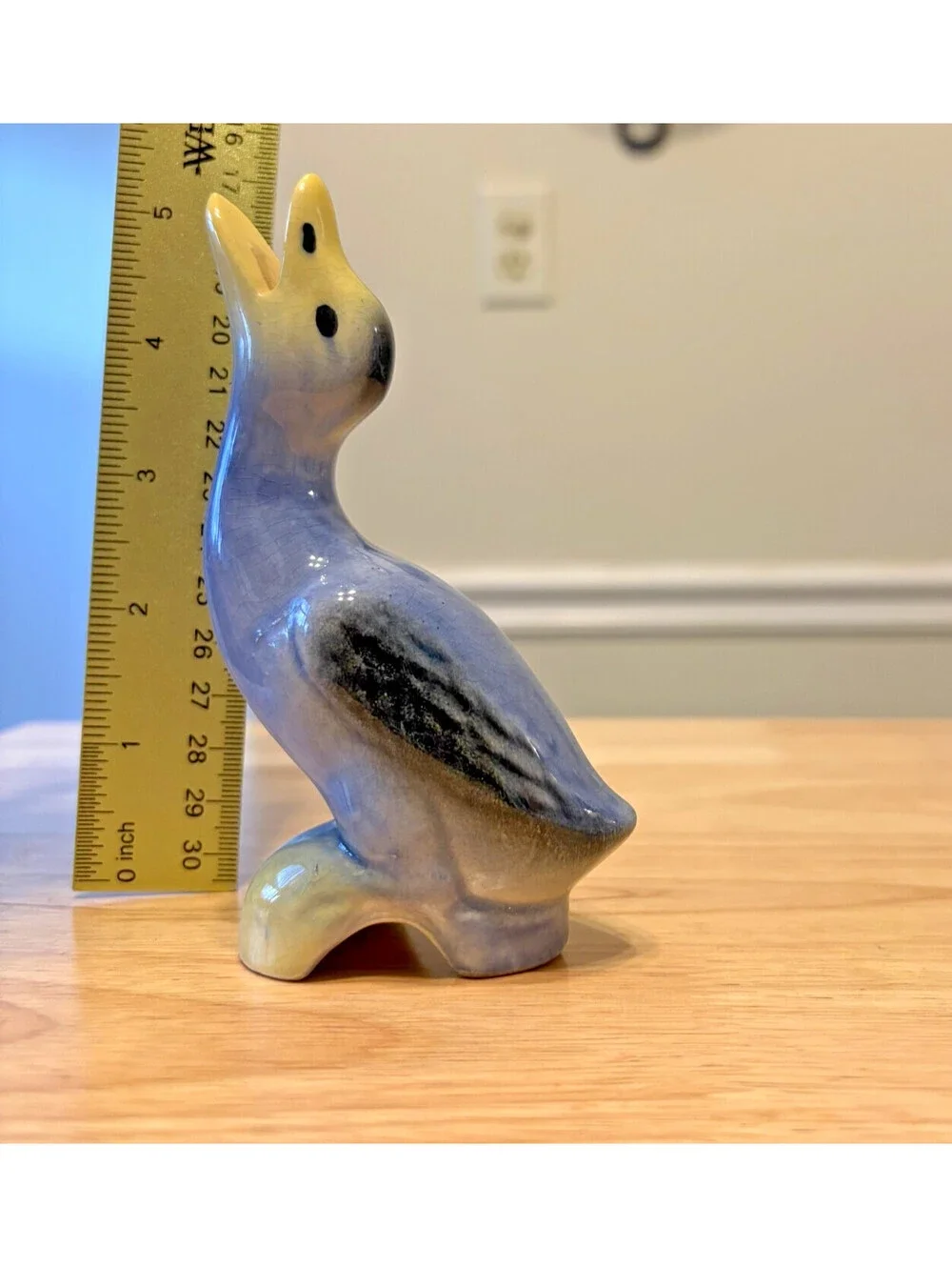 Vintage Ceramic Pie Bird Vent Blue